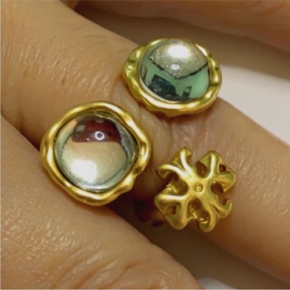 Sold out Tory Burch Roxanne clear stones Ring - Picture 4 of 5